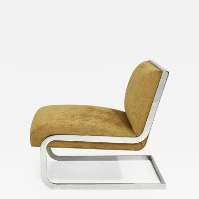 Steve Chase Chrome and Mohair Lounge Chair 1970