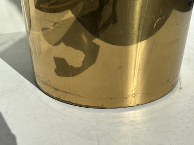 Steve Chase Crackled Glass and Brass Occasonal Dining Table