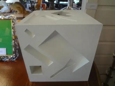 Steve Upham Mid Century Modern Abstract Cube Sculpture Signed Steve Upham