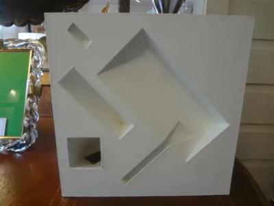 Steve Upham Mid Century Modern Abstract Cube Sculpture Signed Steve Upham