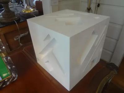 Steve Upham Mid Century Modern Abstract Cube Sculpture Signed Steve Upham
