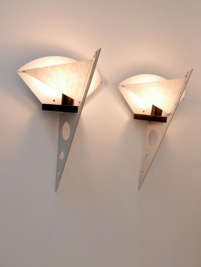 Steven Lombardi Set of Two Filicudara Sconces by Steve Lombarti f r Artemide Italy 1980s