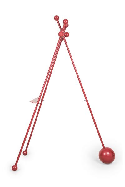 Steven Sebring American Contemporary Enameled Iron Red Easel