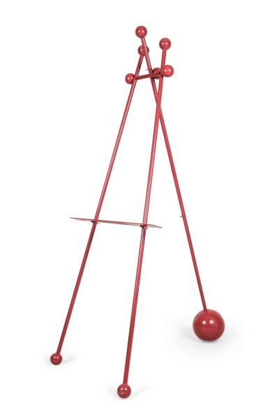 Steven Sebring American Contemporary Enameled Iron Red Easel