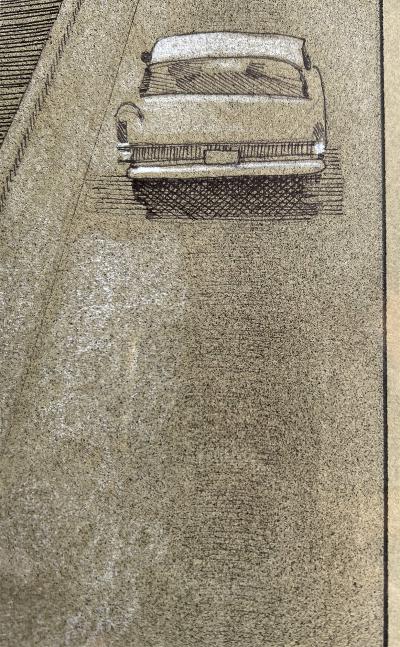 Steven Stroud Surreal semi Nude Man in the Middle of the Highway