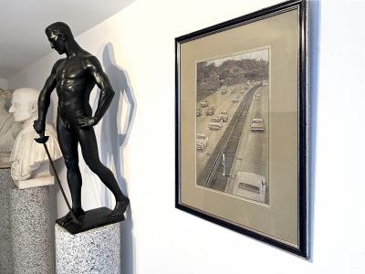 Steven Stroud Surreal semi Nude Man in the Middle of the Highway