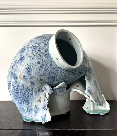 Steven Young Lee Contemporary Ceramic Sculpture Deconstructed Vase by Steven Young Lee