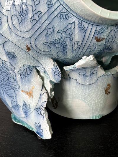 Steven Young Lee Contemporary Ceramic Sculpture Deconstructed Vase by Steven Young Lee