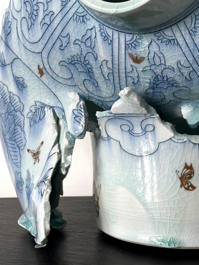 Steven Young Lee Contemporary Ceramic Sculpture Deconstructed Vase by Steven Young Lee