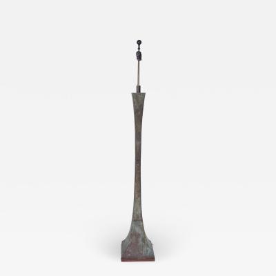Stewart Ross James Brutalist Bronze Floor Lamp Verdigris Patina Stewart Ross James by Hansen 1970s