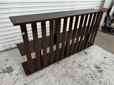 Stickley Arts and Crafts Style Walnut Slat 3 Tier Low Bookcase 2 available 