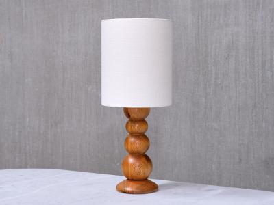 Stig Johnsson Stig Johnsson Swedish Modern Table Lamp in Solid Pine Sm landssl jd 1970s