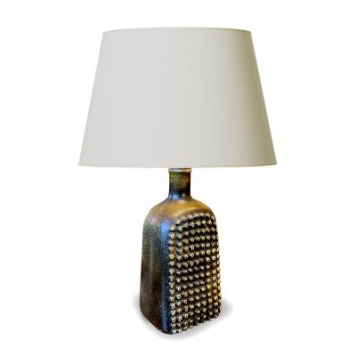 Stig Lindberg Exceptional Duo of Textured Bottle Form Lamps by Stig Lindberg