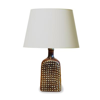 Stig Lindberg Exceptional Duo of Textured Bottle Form Lamps by Stig Lindberg