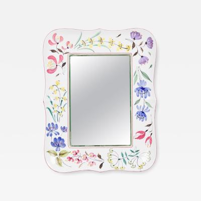 Stig Lindberg Stig Lindberg of Gustavsberg Scandinavian Floral Ribbon Faience Mirror