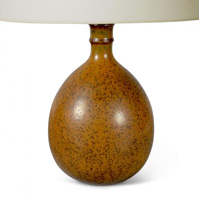 Stig Lindberg Table lamp in speckled glaze by Stig Lindberg