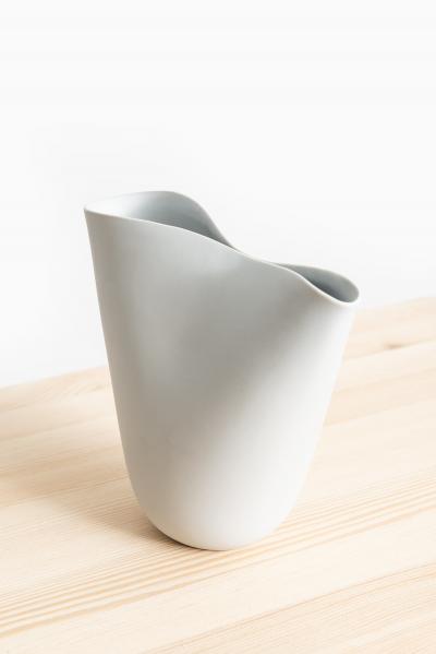Stig Lindberg Vase Model Veckla Produced by Gustavsberg in Sweden