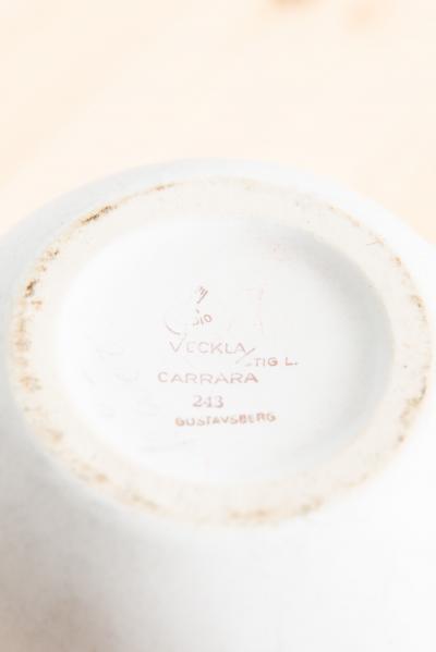 Stig Lindberg Vase Model Veckla Produced by Gustavsberg in Sweden