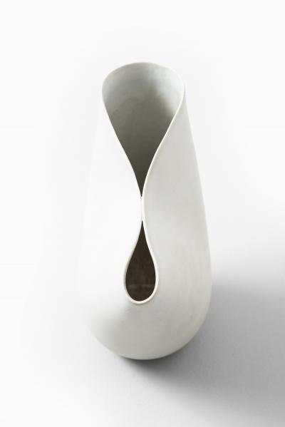 Stig Lindberg Vase Model Veckla Produced by Gustavsberg in Sweden