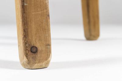 Stig Sandqvist Swedish Studio Crafted Pine Stool or Corner Table by Stig Sandqvist 1940s