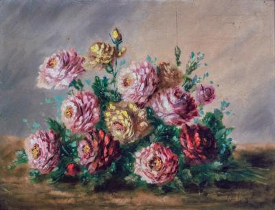 Still Life with Roses by Lucie Verneuil c 1920s