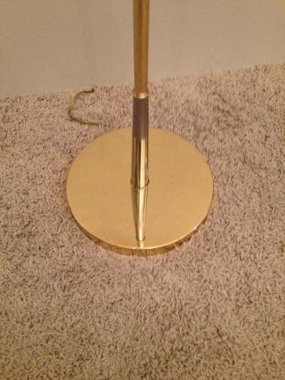 Stilnovo Style Solid Brass Pierced Shade 1950s Standing Lamp