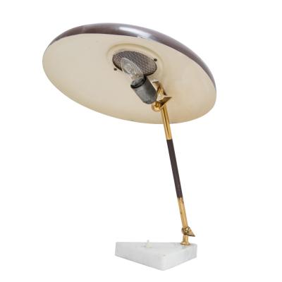 Stilux Milano 1950S ITALIAN DESIGN BROWN COLOUR SHADE TABLE LAMP BY STILUX MILANO