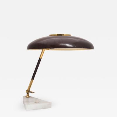 Stilux Milano 1950S ITALIAN DESIGN BROWN COLOUR SHADE TABLE LAMP BY STILUX MILANO