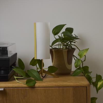 Stilux Milano 1950s Brass Perspex Tripod Table Lamp by Stilux Milano