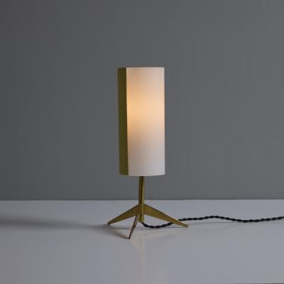 Stilux Milano 1950s Brass Perspex Tripod Table Lamp by Stilux Milano