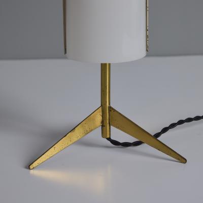 Stilux Milano 1950s Brass Perspex Tripod Table Lamp by Stilux Milano