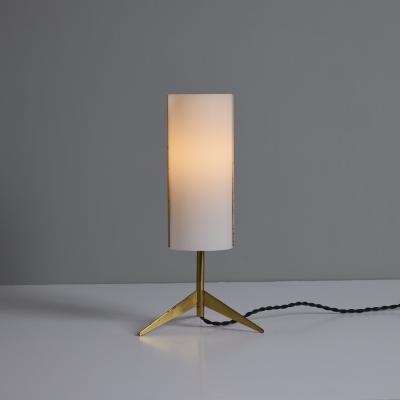 Stilux Milano 1950s Brass Perspex Tripod Table Lamp by Stilux Milano