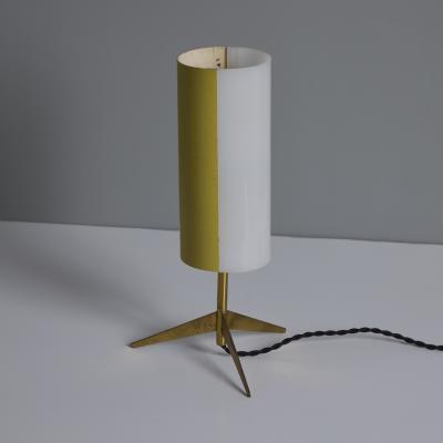 Stilux Milano 1950s Brass Perspex Tripod Table Lamp by Stilux Milano