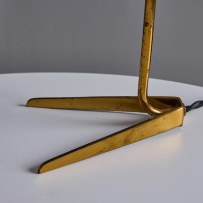 Stilux Milano 1950s Stilux Milano Black and Brass Conical Table Lamp