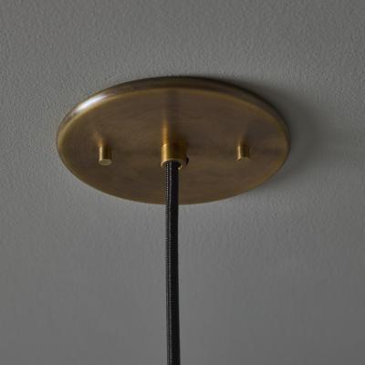Stilux Milano 1950s Stilux Milano Opaline Glass Brass Pendant