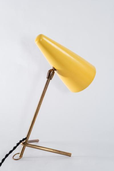 Stilux Milano 1950s Stilux Milano Yellow Conical Table Lamp