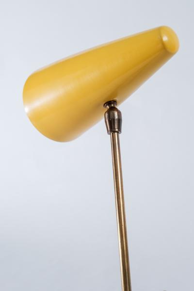 Stilux Milano 1950s Stilux Milano Yellow Conical Table Lamp