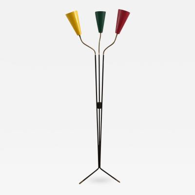 Stilux Milano 1950s Three Cones Floor Lamp