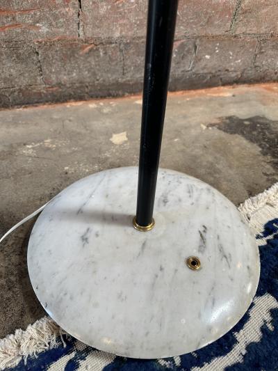Stilux Milano Italian Modernist Brass and Acrylic Adjustable Floor Lamp by Stilux