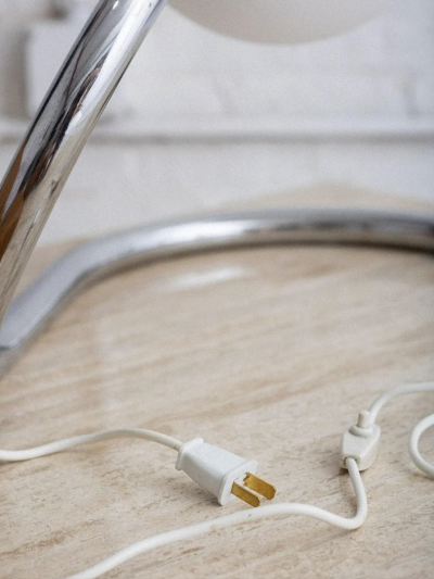 Stilux Milano Stilux Chrome and Glass Table Lamp