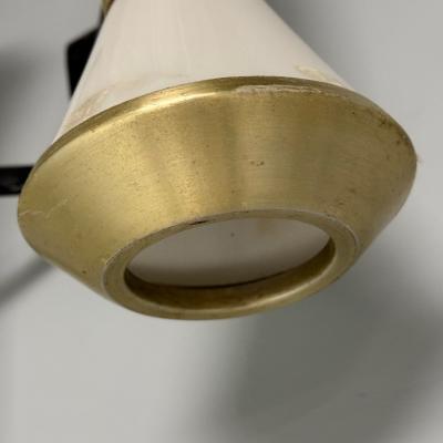 Stilux Milano Stilux Italian Mid Century Modern Wall Sconces Brass Aluminum Italy 1960s