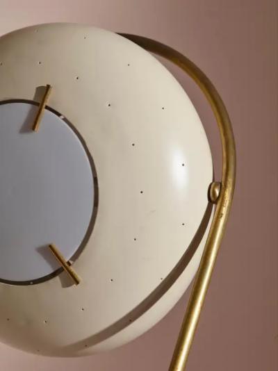 Stilux Milano Stilux Swivel and Pivoting Floor Lamp Made of Brass and Marble Italy 1950s