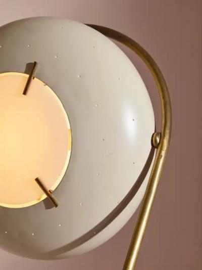 Stilux Milano Stilux Swivel and Pivoting Floor Lamp Made of Brass and Marble Italy 1950s