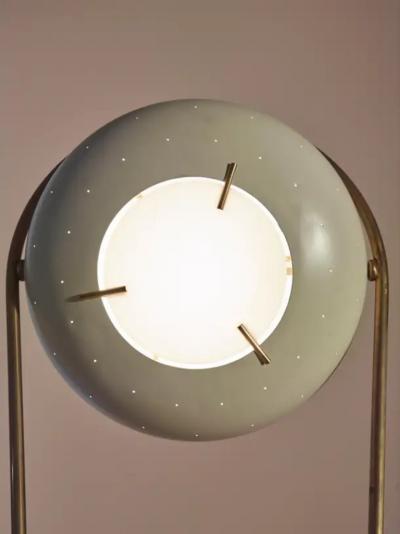 Stilux Milano Stilux Swivel and Pivoting Floor Lamp Made of Brass and Marble Italy 1950s