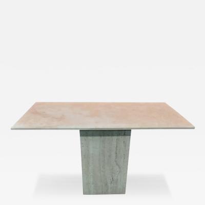 Stone International Stone International Post Modern Elegant Tall Narrow Travertine Console Table MCM