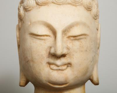 Stone Sculpture of Buddha Head