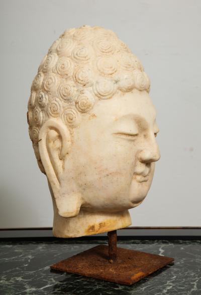 Stone Sculpture of Buddha Head