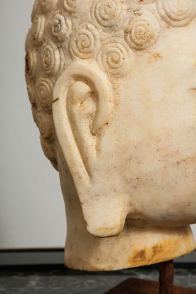 Stone Sculpture of Buddha Head