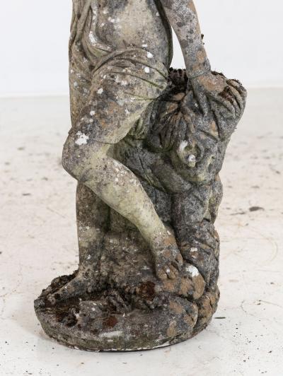 Stone Weathered Garden Statue of Maiden or Goddess England Mid 20th C