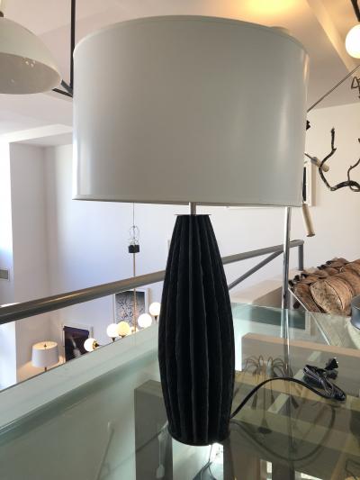 Strata Slate Vertical Ridged Table Lamp